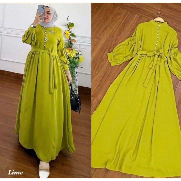 Baju Gamis Muslim Wanita Arasya Dress Maxi / Busana Kondangan Muslim Terbaru