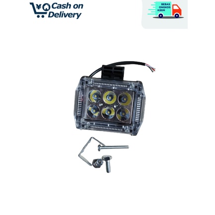 FLASH Lampu Sorot Tembak WORKLIGHT LED Cree 6 Mata Sisi Kabut