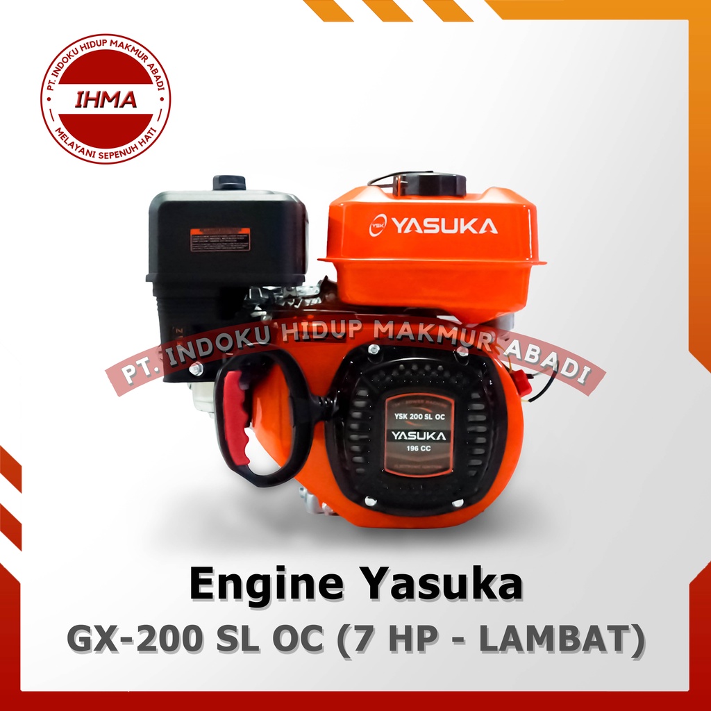 Gasoline Engine Yasuka GX 200 SL OC (7.0 HP) - Mesin Putaran Lambat