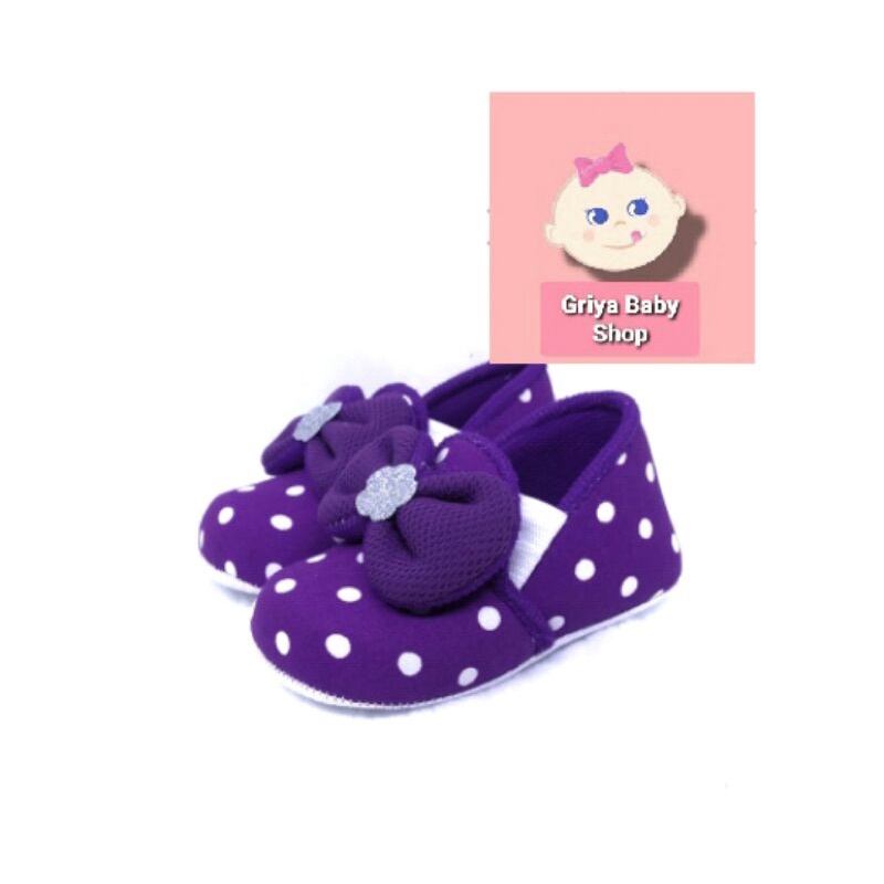 Sepatu Prewalker Bayi Dan Anak Polkadot Ungu