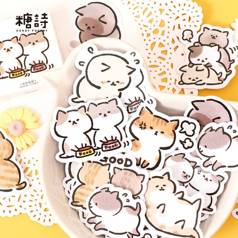 

Stiker kucing lucu untuk scrapbook dan jurnal