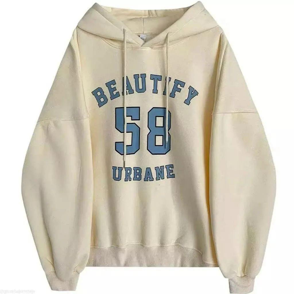 Sweater Hoodie Beautify Oversize - Atasan Wanita dan Pria - Bahan Fleece - XXL