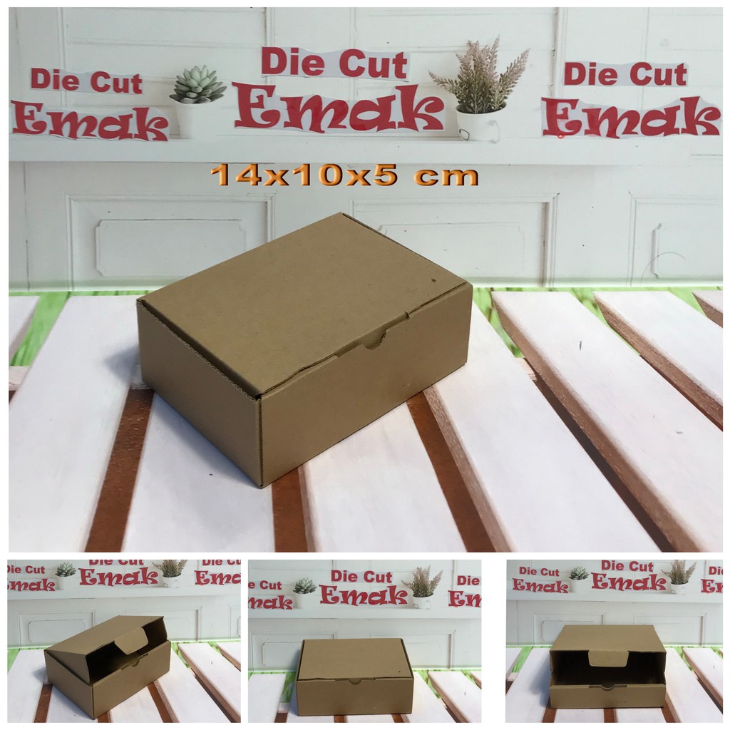 

kardus uk.14x10x5 cm kotak box karton Die Cut