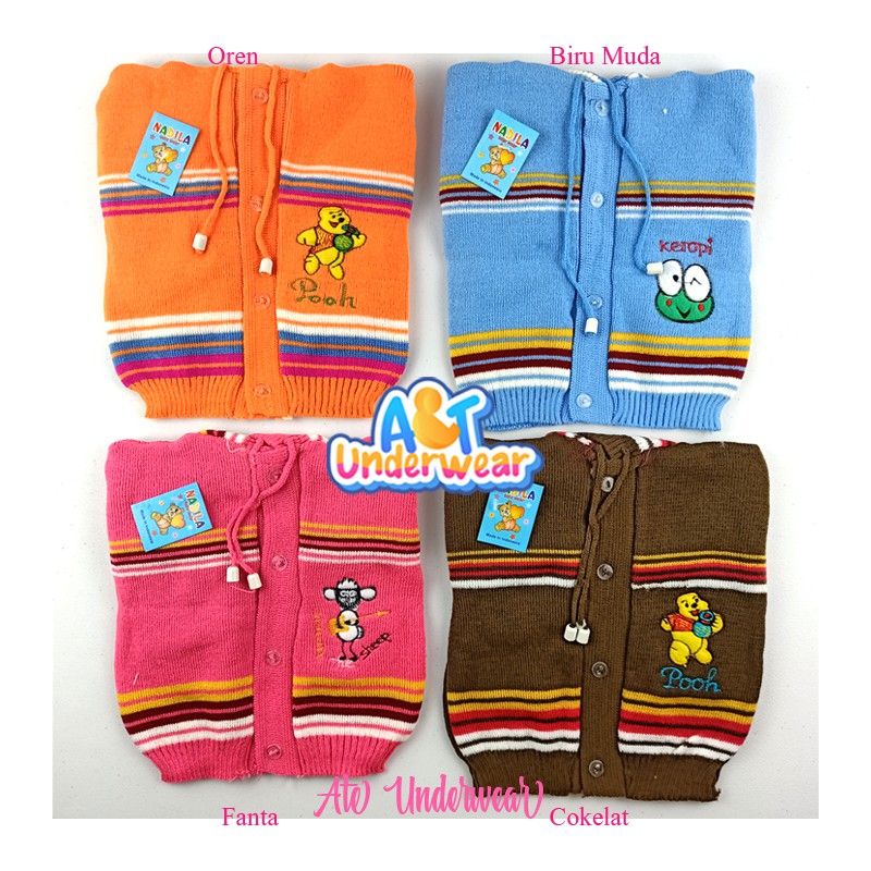 AT252-Nadila Jaket Bayi Rajut/Jaket bayi Memakai Kerepus-2
