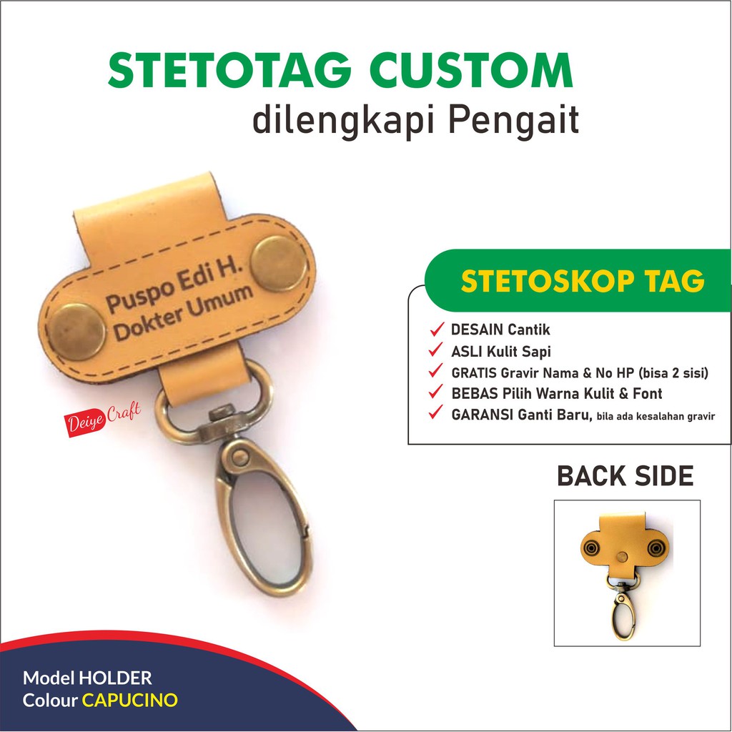 

STETOSKOP TAG Penanda Stetoskop Dilengkapi Pengait (Model HOLDER)