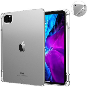 Jelly Soft TPU Ultrathin Clear Case Casing Cover with Apple Pencil SLot iPad Pro 11