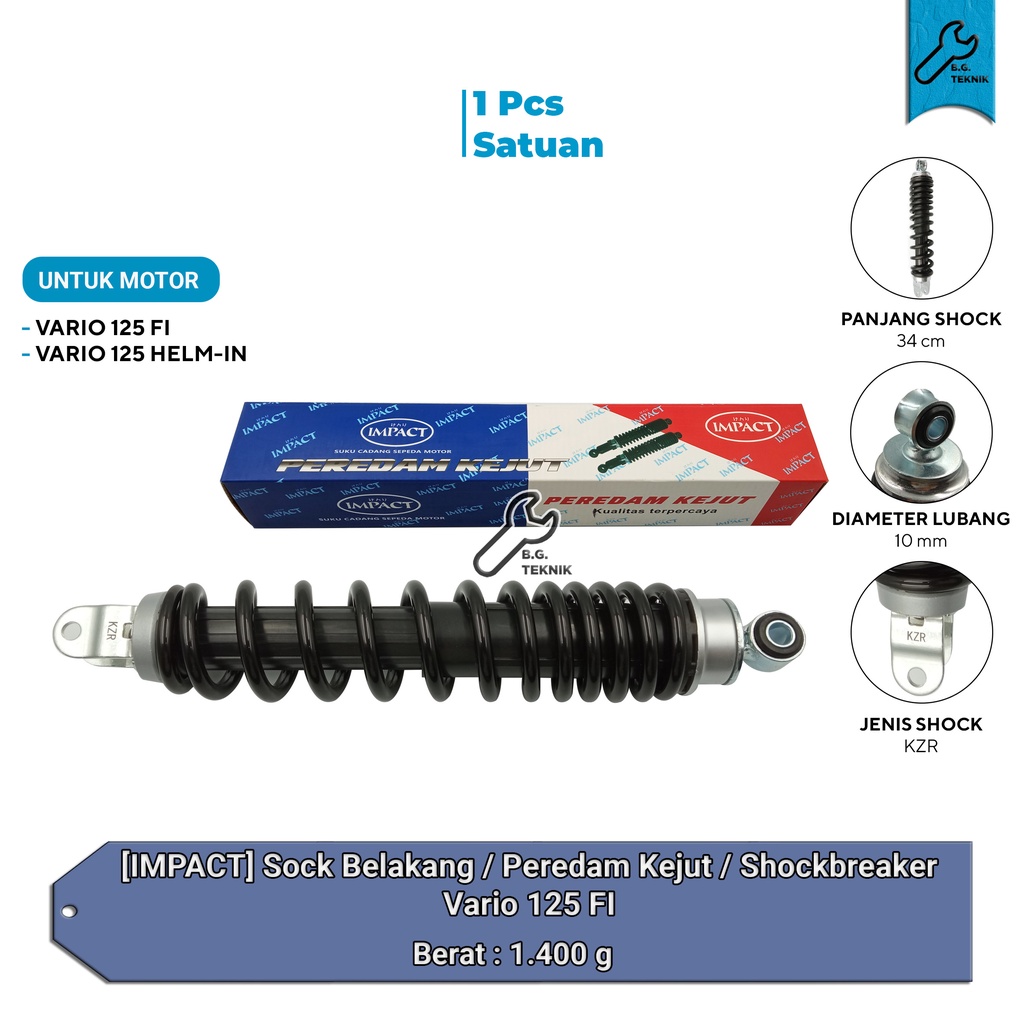 [IMPACT] Sock Belakang / Peredam Kejut / Shockbreaker Vario 125 FI