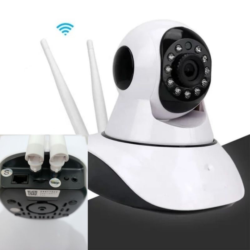 baby cam smart v380  ipcam cctv 2 antena wireless support app mode with lan /Baby cam v380 HD