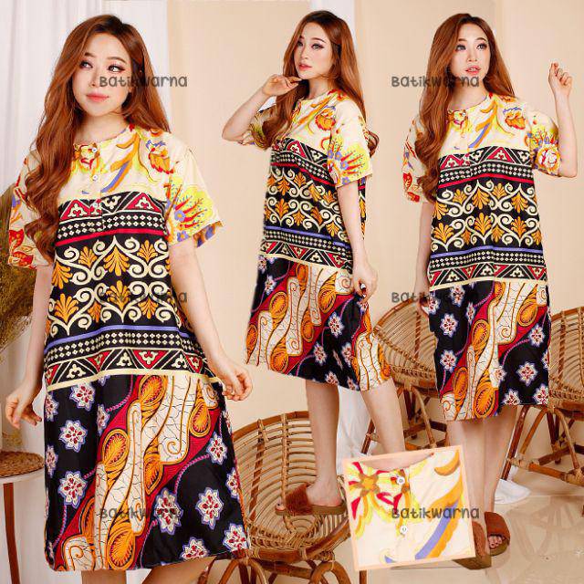 Daster jumbo karakter, daster motif songket, daster medan