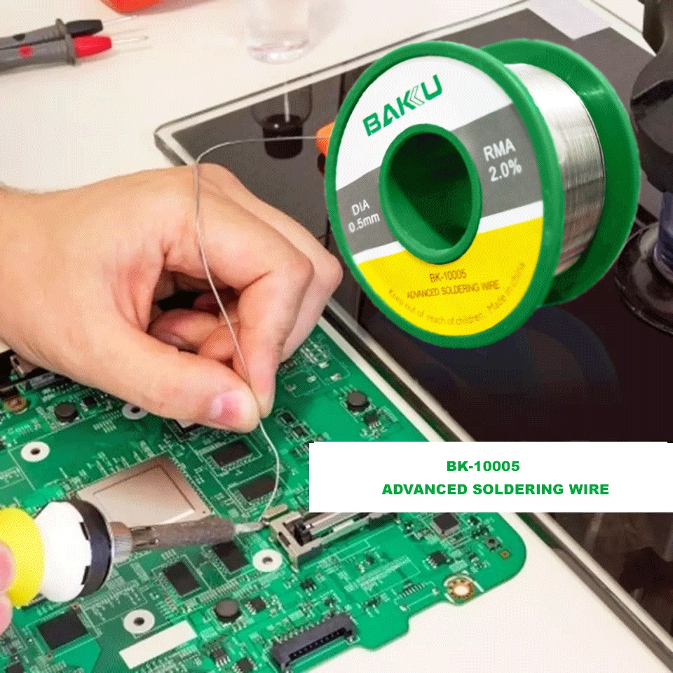 Baku BK-10005 0.5mm Timah Gulung/Timah Solder/Kawat Solder RMA 2.0%