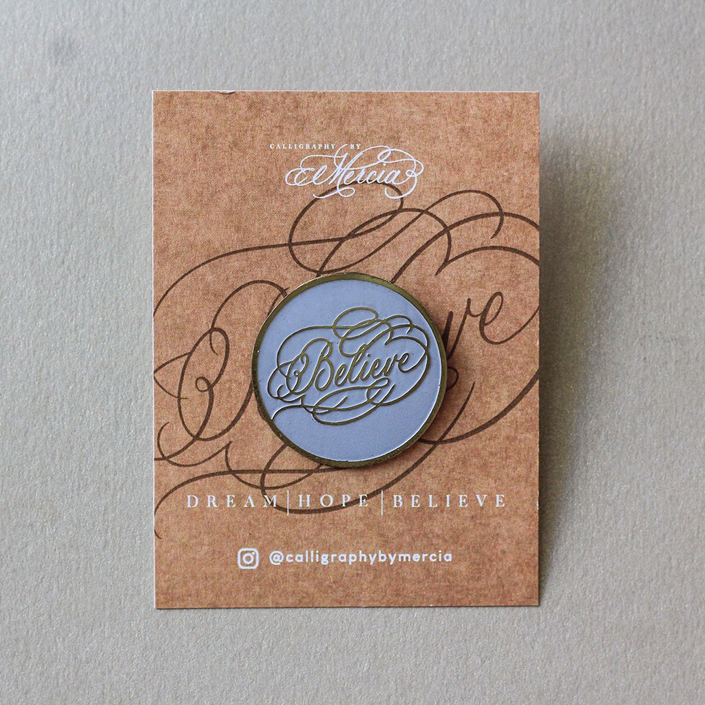 

Believe Enamel Pin Bros Buttons