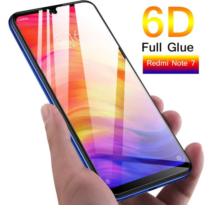 Xiaomi Redmi Note 7 Tempered Glass 6D Full Cover Full Lem