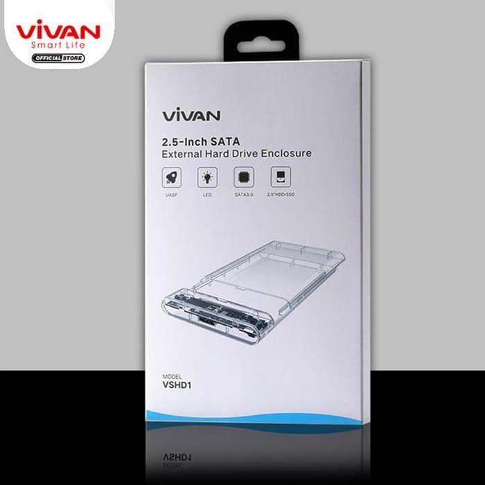 CASE EXTERNAL HARDISK VIVAN TRANSPARAN USB 3.0 / Casing Hardisk 3.0 Vivan