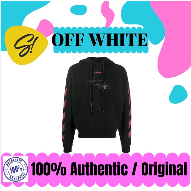 Off White SS20 Arachno Over Hoodie Black Off White Authentic