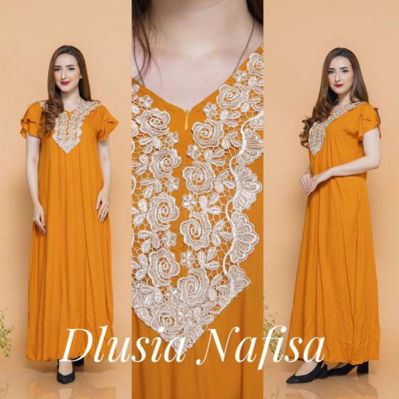 DASTER ARAB ZEEMA | RAYON SUPER GRADE A | RESLETING DEPAN BUSUI | RENDA MILO-Nafisa mustard