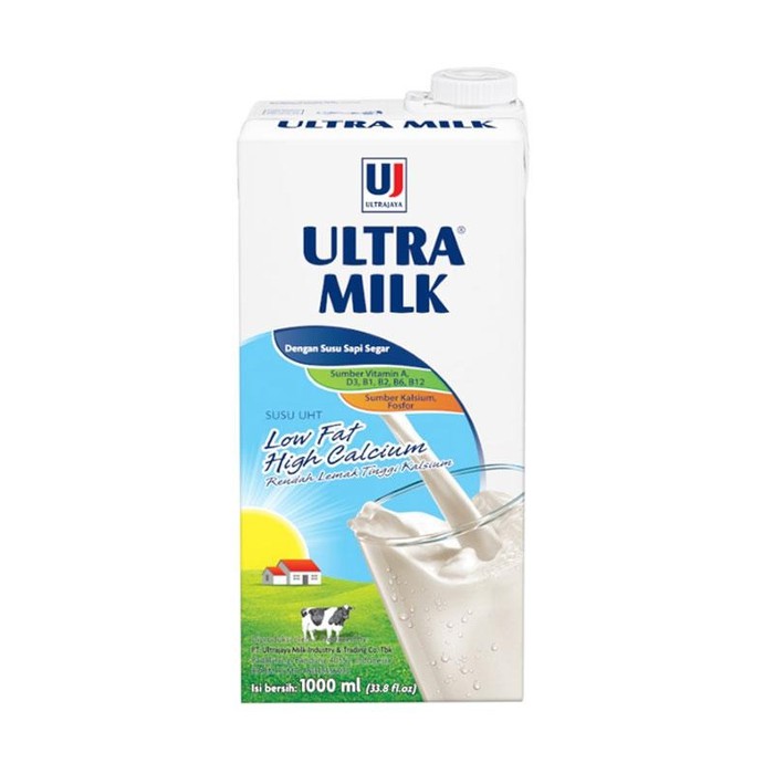 

SUSU CAIR ULTRA JAYA LOWFAT HIGH CALCIUM PLAIN 1000ML