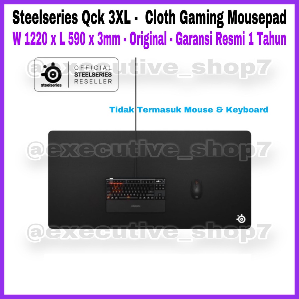 Steelseries Qck 3XL - Cloth Gaming Mousepad - W 1220 x L 590 x H 3mm - Original