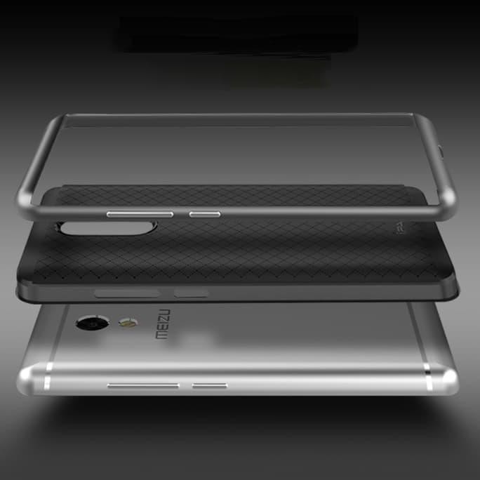 NEW 100% ORIGINAL CASE IPAKY MEIZU M3/MINI/5 INCH /SOFT CARBON+BUMPER HARD - GOLD MILENIA