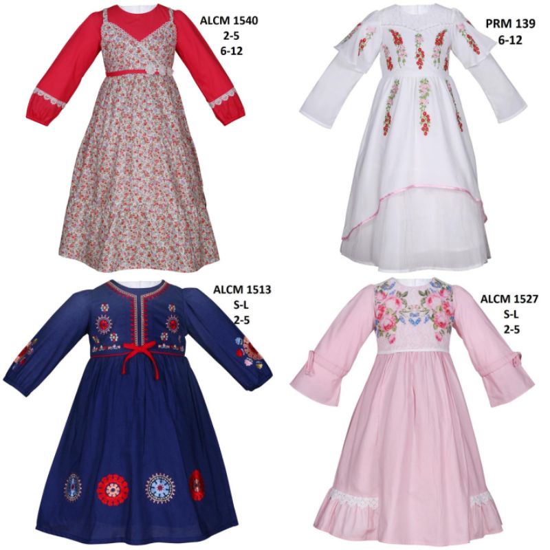 gamis anak perempuan/set gamis anak/gamis anak aliza kids/baju muslim anak perempuan/gamis/dress mus
