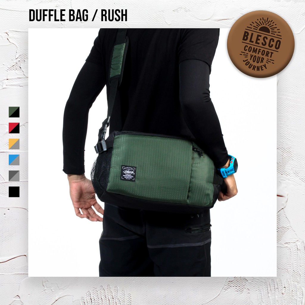 Tas Olahraga Pria Tas Selempang Pria Warna Green - Blesco Rush