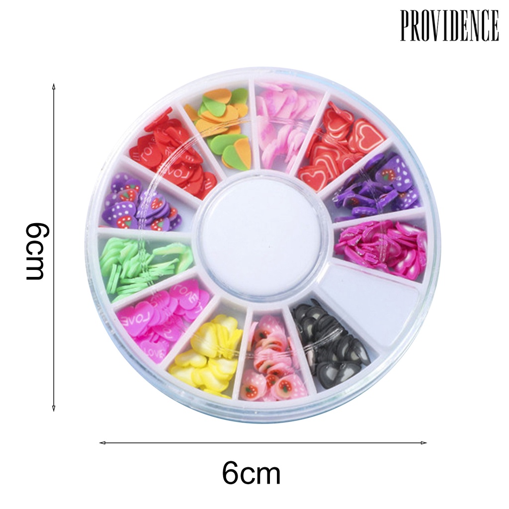 Providence 1 Kotak Hiasan Nail Art Diy Bentuk Buah / Bunga 3d Bahan Polymer Charms