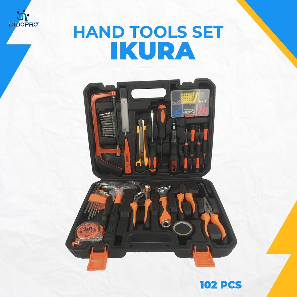 TOOL BOX TERLENGKAP 102 PCS / TOOLKIT SET KUNCI PERKAKAS PLUS KOPER HAND TOOLS MURAH