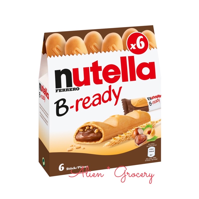 Nutella Nuttela Ferrero B-Ready Kinder B Ready 6x22gr HALAL ED DESEMBER 2023