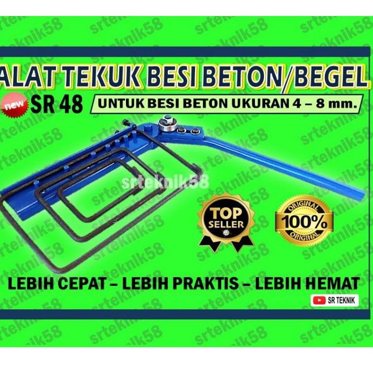 me☆Super Promo Alat tekuk besi beton manual/begel, cincin/bar bender/pleser (SR 48) 67 ➻