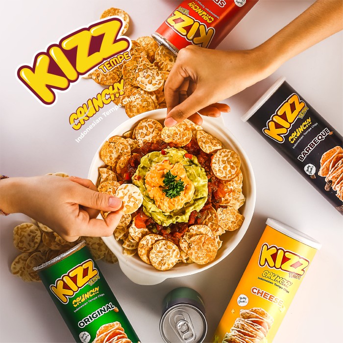 

504Oekho Keripik Tempe Gurih Pedas Kizz Crunchy Paket Hemat Original Dan Spicy 6J477iyfi
