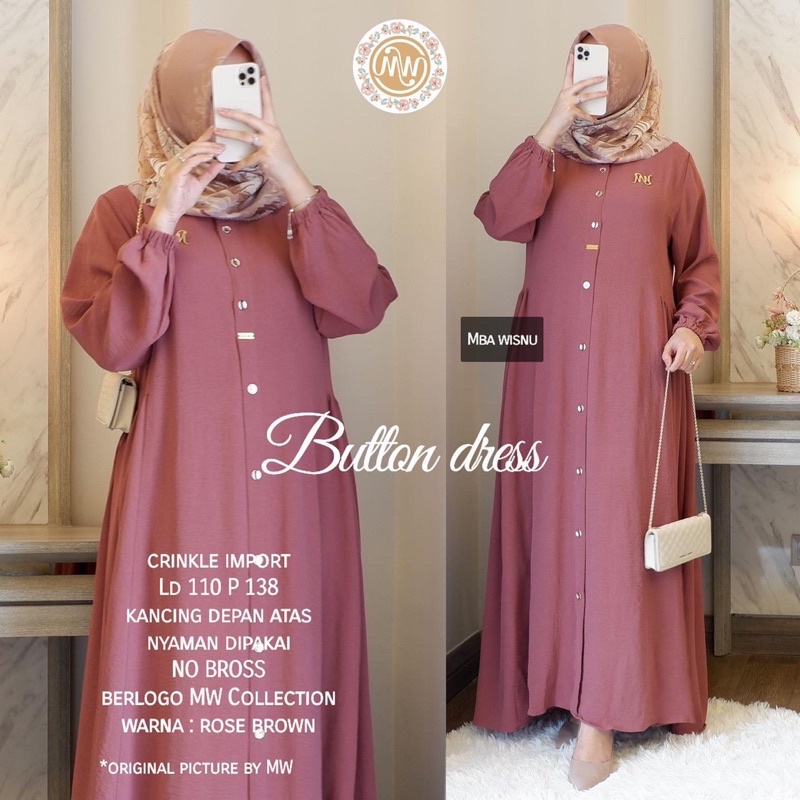 BUTTON DRESS BY MBA WISNU / DRESS GAMIS WANITA