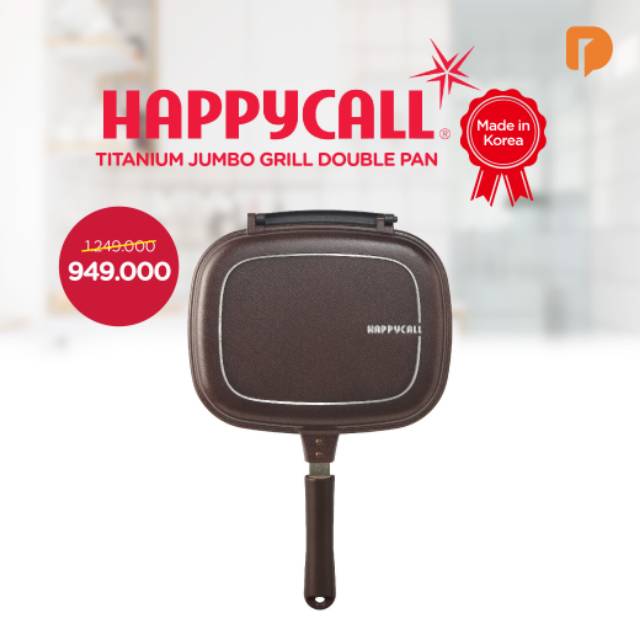 ORIGINAL HAPPY CALL TITANIUM JUMBO GRILL DOUBLE PAN