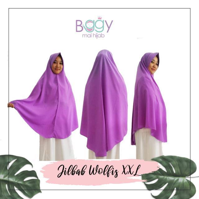 kerudung bergo pet antem / jilbab wolfis jumbo / khimar wolfis grade A size XXL