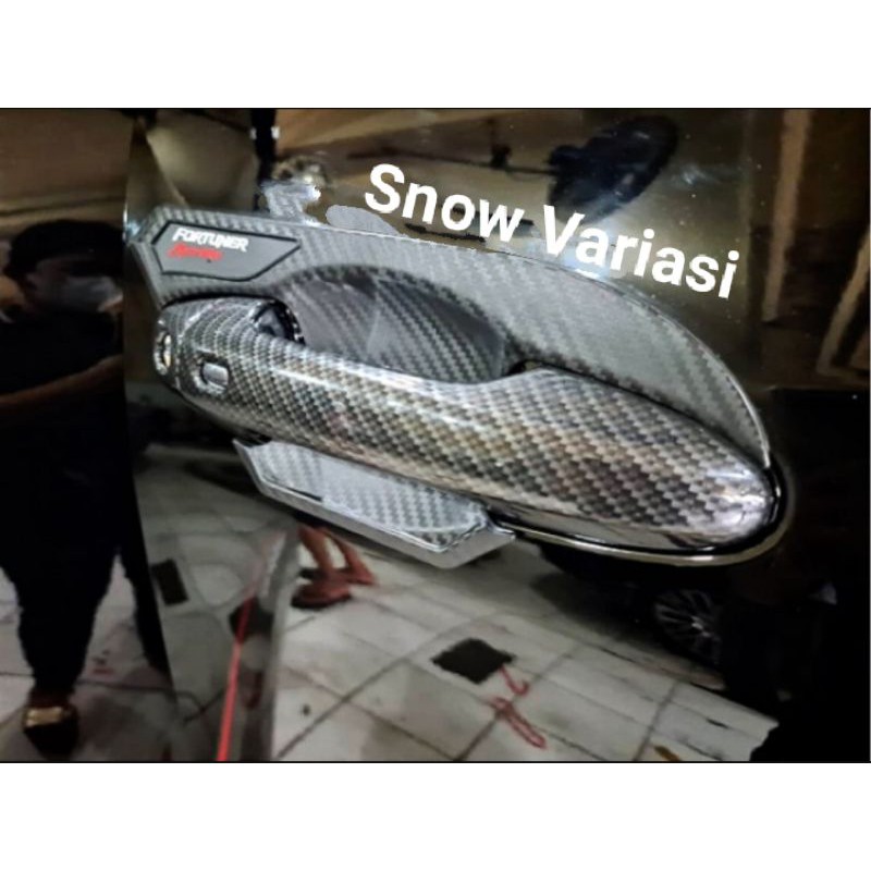 Paket outer dan cover handle carbon dop all new fortuner vrz G srz trd