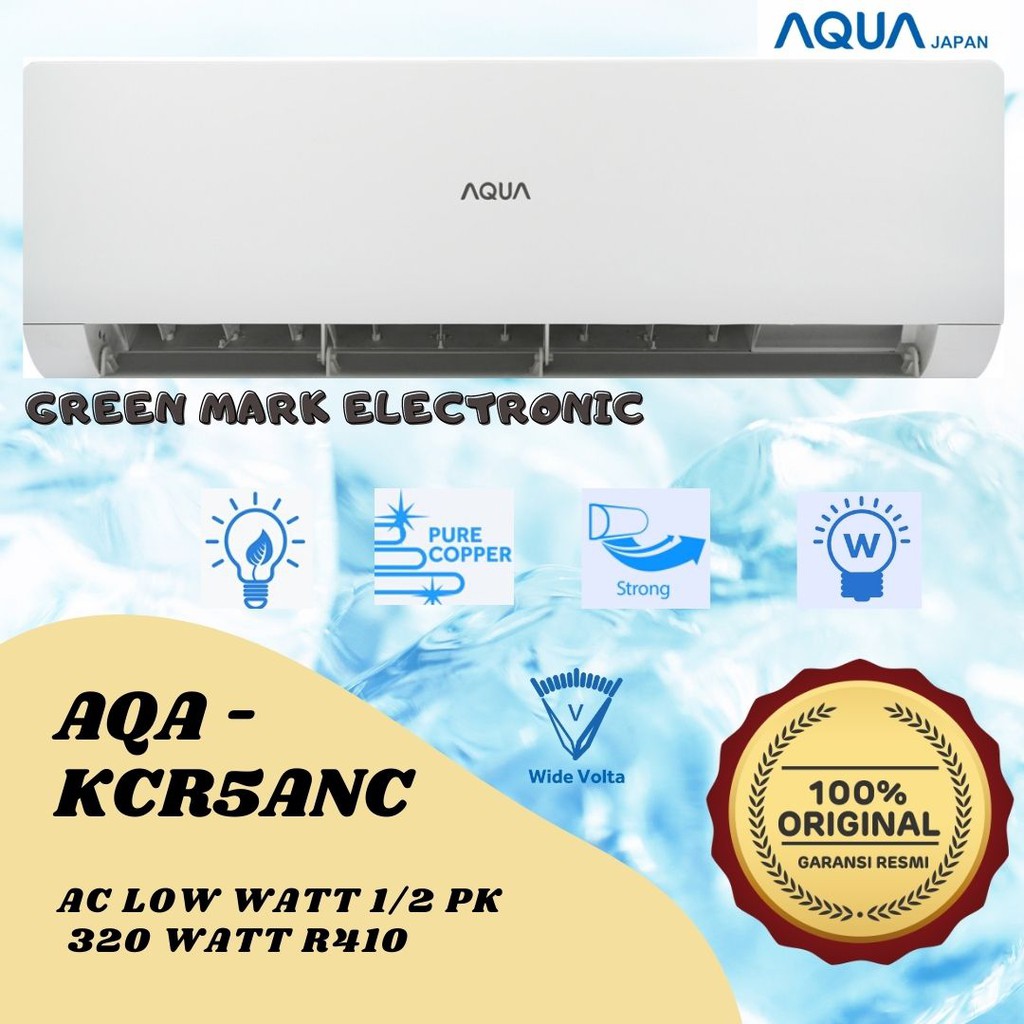 Ac Aqua Ac Aqua Japan Aqa Kcr5anc Low Watt 320 Watt 1 2 Pk Blue Fin Free Pemasangan Indonesia
