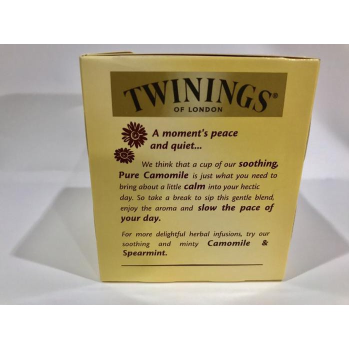 

ORI TEH TWININGS OF LONDON PURE CAMOMILE 10 TEA BAGS