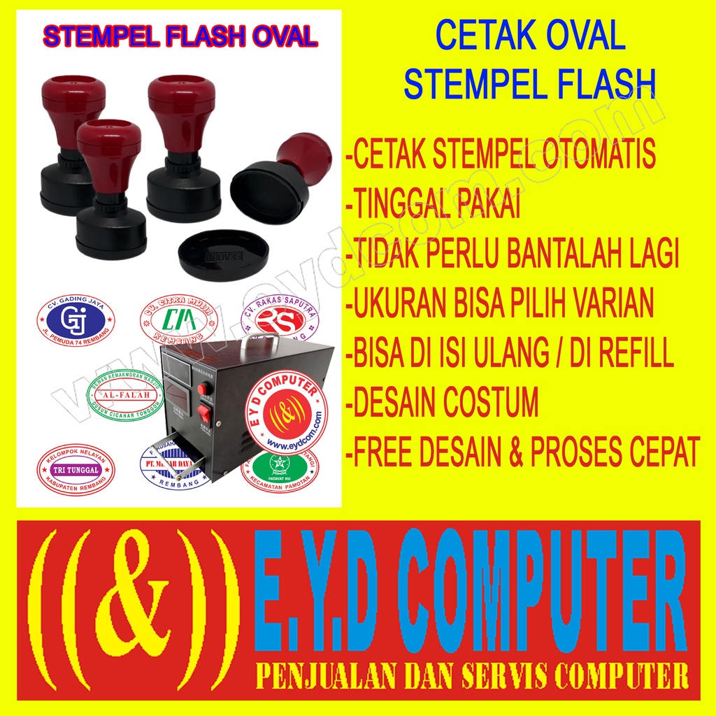 

CETAK STEMPEL FLASH OVAL FREE DESAIN COSTUM CAP SETEMPEL OTOMATIS PRINT STAMP WARNA KILAT STAMPEL