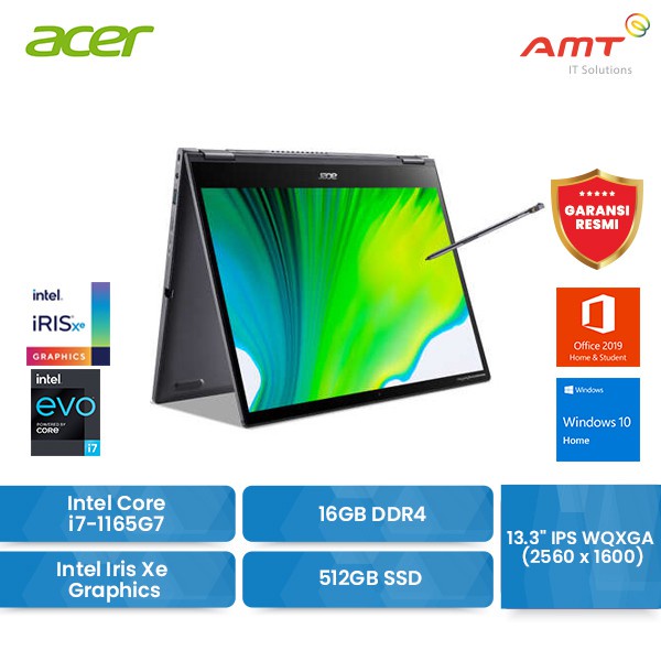 ACER SPIN 5 LITE SP513-55N 13.3" i7-1165G7 16GB 512GB SSD Iris Xe W10