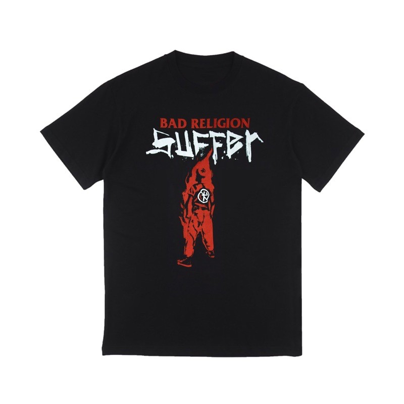 BAD RELIGION - BLACK SUFFER TEE / OFFICIAL MUSIC MERCHANDISE / ORIGINAL MERCH / KAOS BAND IMPOR