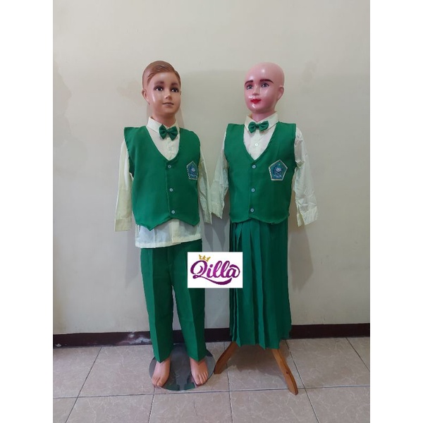 Seragam TK nasional Muslim Hijau