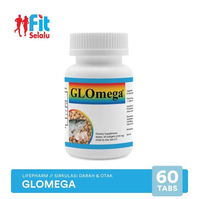 TERLARIS Glomega Lifepharm, suplemen Jantung, Otak, Mata sehat 60 Softgel-FS Murah