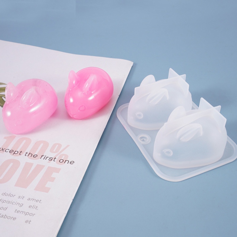 SIY  Cute 3D Rabbit Pendant Casting Silicone Mould DIY Craft Crystal Epoxy Resin Mold