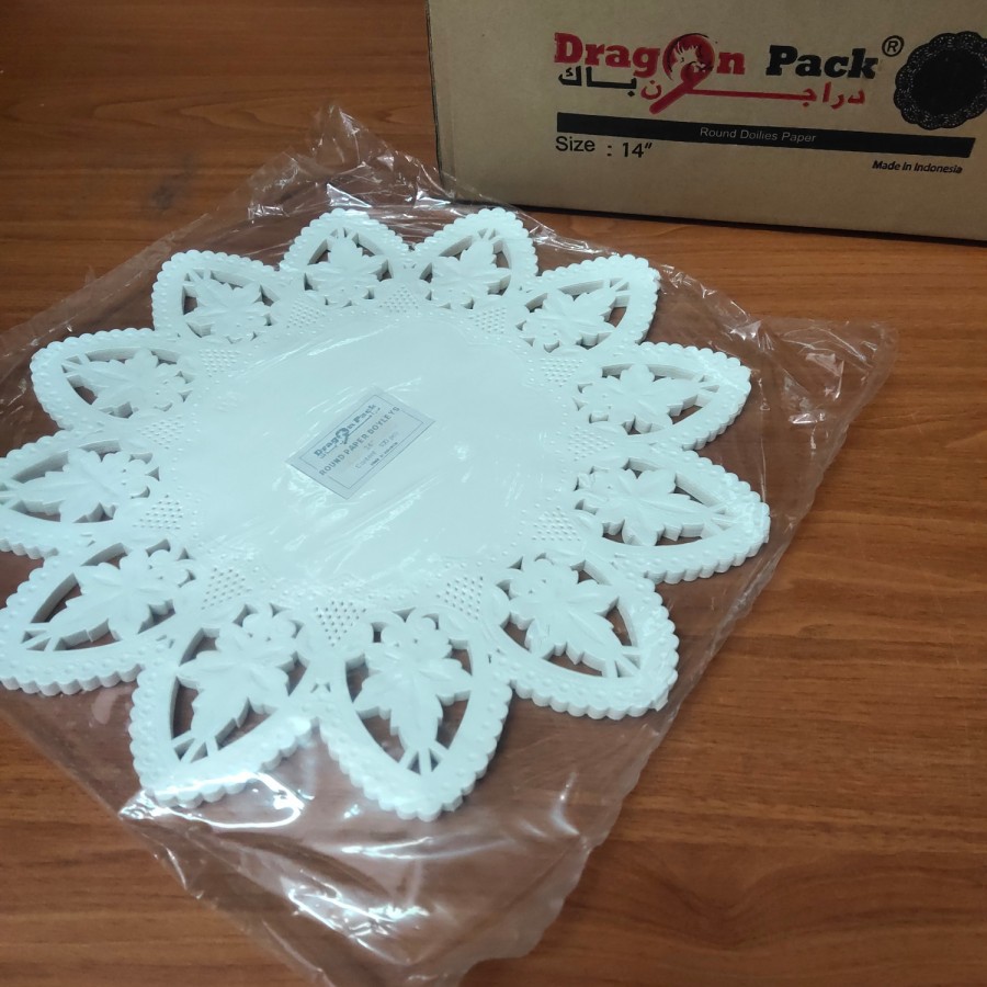 

Doilies Paper Round 14 inchi - Kertas Alas Renda Kue - 100 Lembar