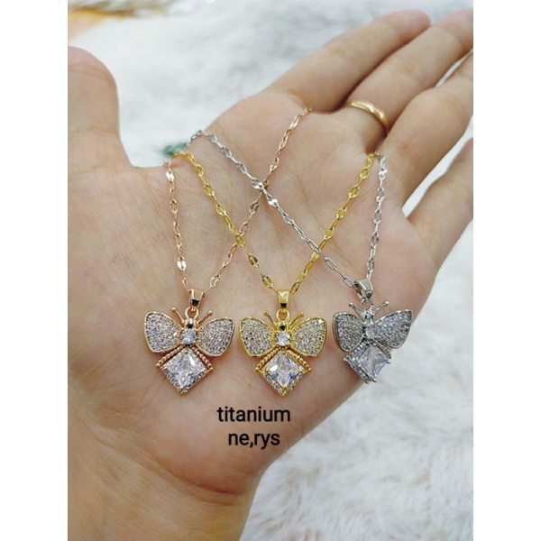 kalung titanium mata satu, tidak luntur