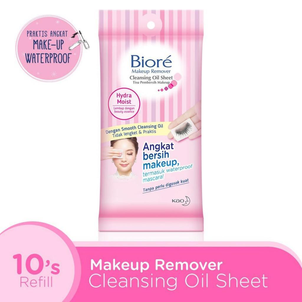 BIORE MAKE UP MAKEUP REMOVER CLEANSING OIL SHEET 10'S 10 LEMBAR