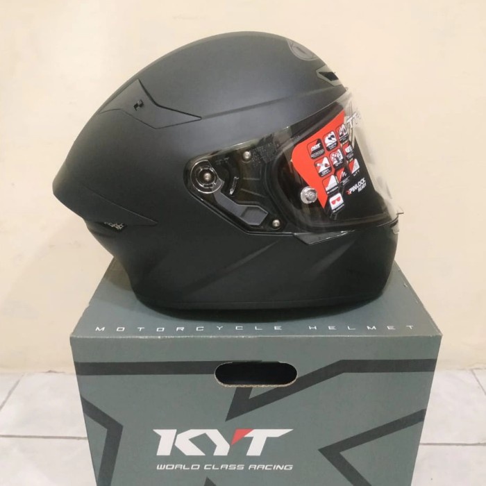 Helm Full Face KYT TT COURSE BLACK MATT / HITAM DOF