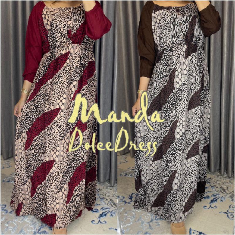 Daster Arab DOLCE MANDA Long Dress Rayon Maxi