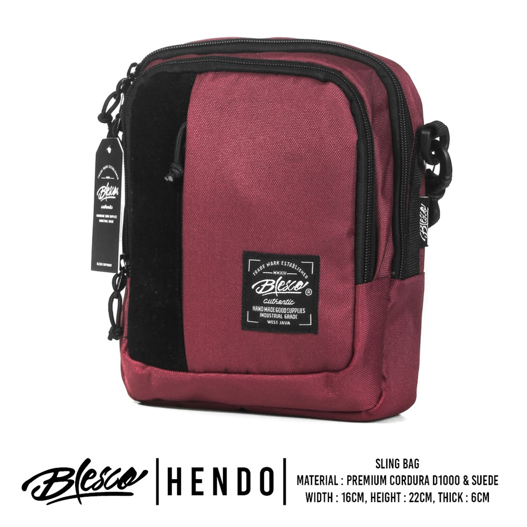 Tas Selempang Mini Wanita Simple Trendi Maroon Blesco Hendo