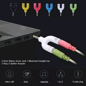 Jack Audio Stereo 3.5mm Sambungan Audio 2 Port