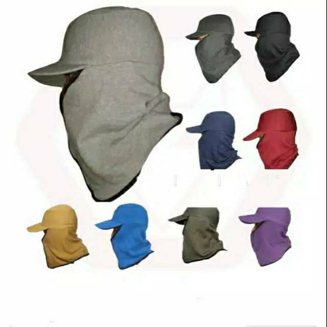 Topi Jepang Masker Kebun Proyek Petani mancing gunung camping berburu anti panas Samping tengah