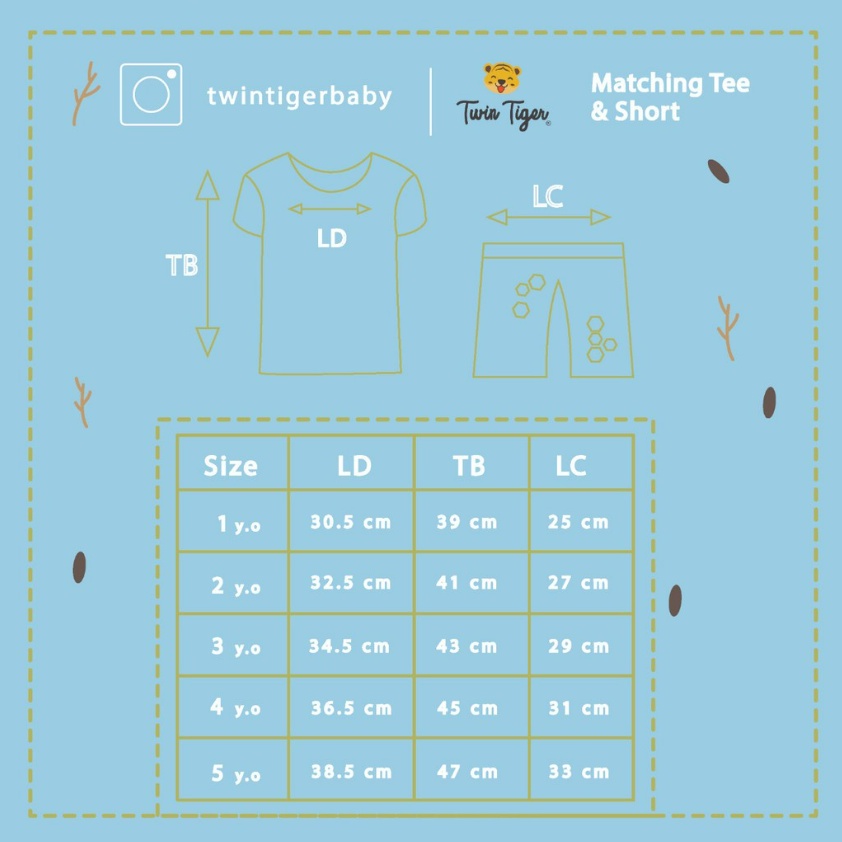 Twin Tiger Matching Knot Tee 1-5 Tahun Setelan Anak Perempuan Lucu CBKS